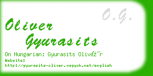 oliver gyurasits business card